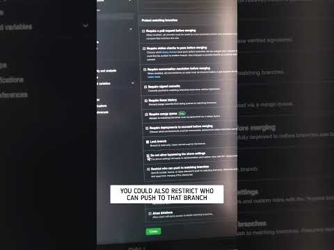 🔒How to protect the branch on GitHub. Branch rules. #github #githubtutorial