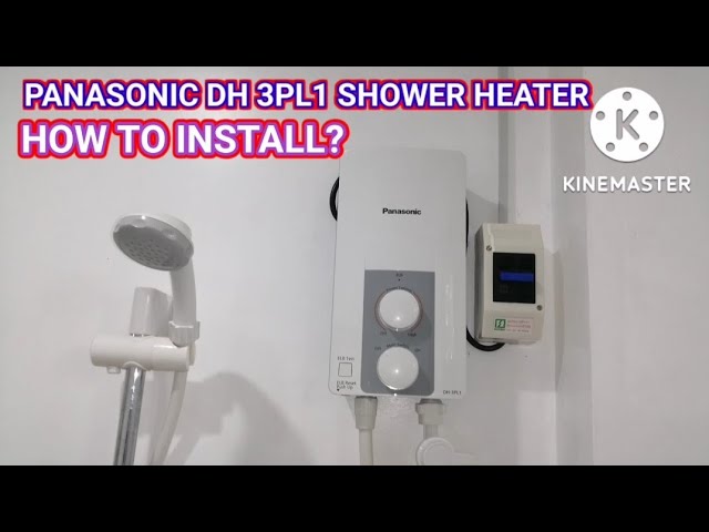 How to install Panasonic DH-3RL1 electric home shower. - YouTube