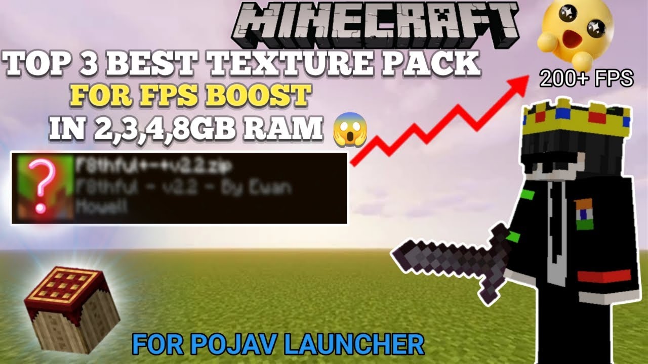 Top 3 best texture pack for fps boost 2,3,4 gb ram for pojav launcher 🥵 ...