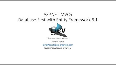 01. ASP.NET MVC 5.1 Database First Approach Basics