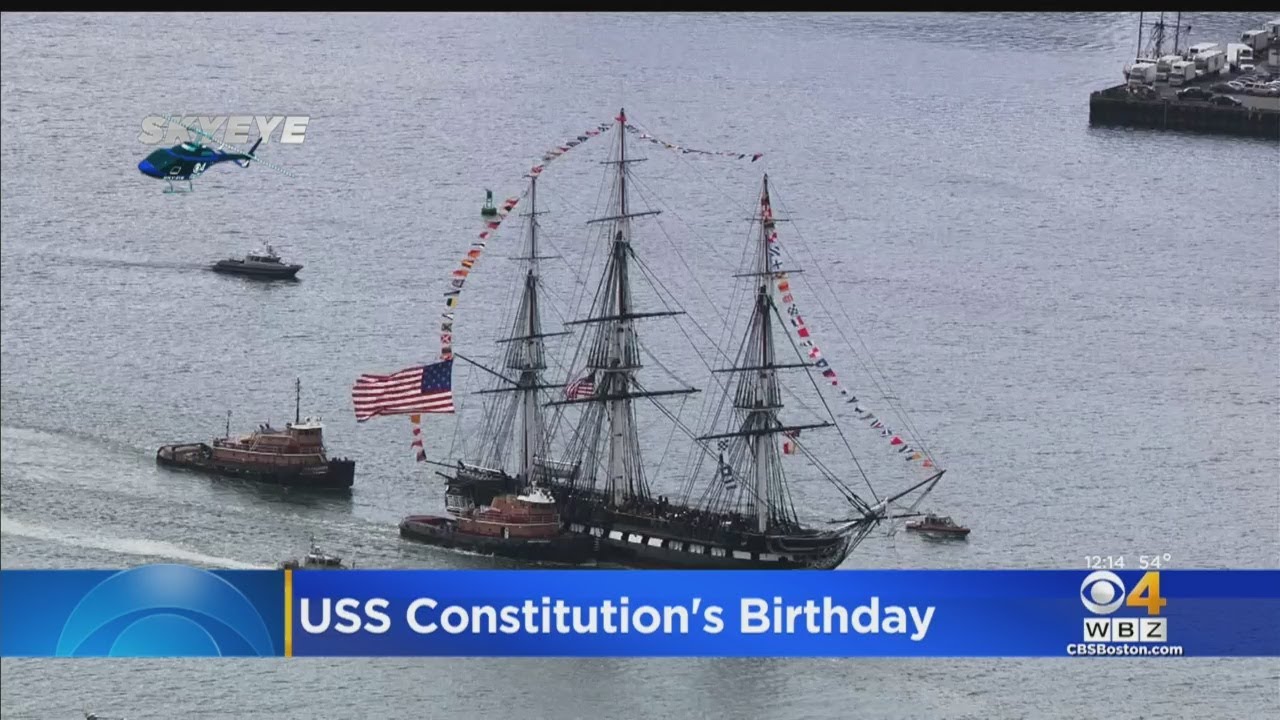 USS Constitution Sails In Boston Harbor To Celebrate Birthday