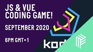 Kodiri: JS & Vue Coding Game Live! - September 2020 - Live Stream screenshot 2