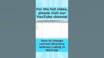 Cara mengubah direktori saat ini tanpa coding di MATLAB