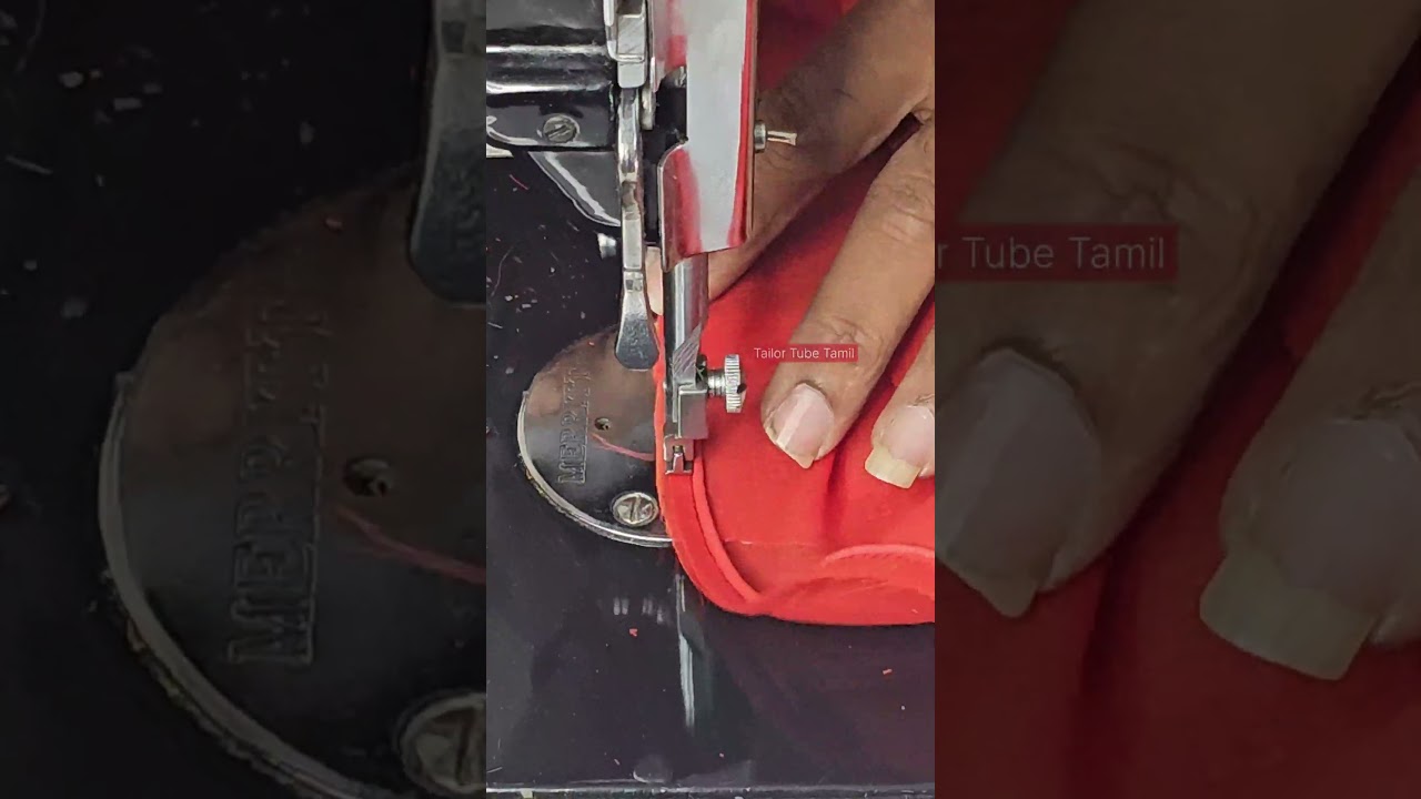 Thread Piping for blouse Neck 