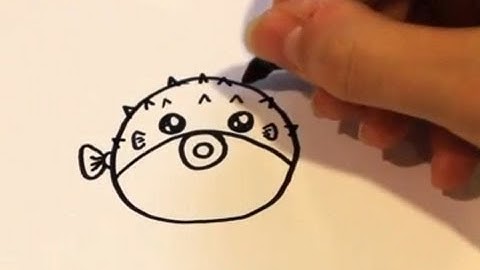 How to Draw a Cartoon Puffer Fish