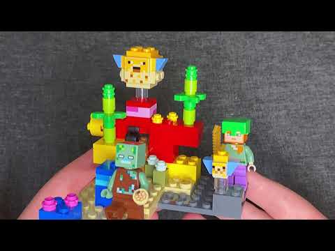 Конструктор LEGO Minecraft Кораловый риф 92 детали (21164)