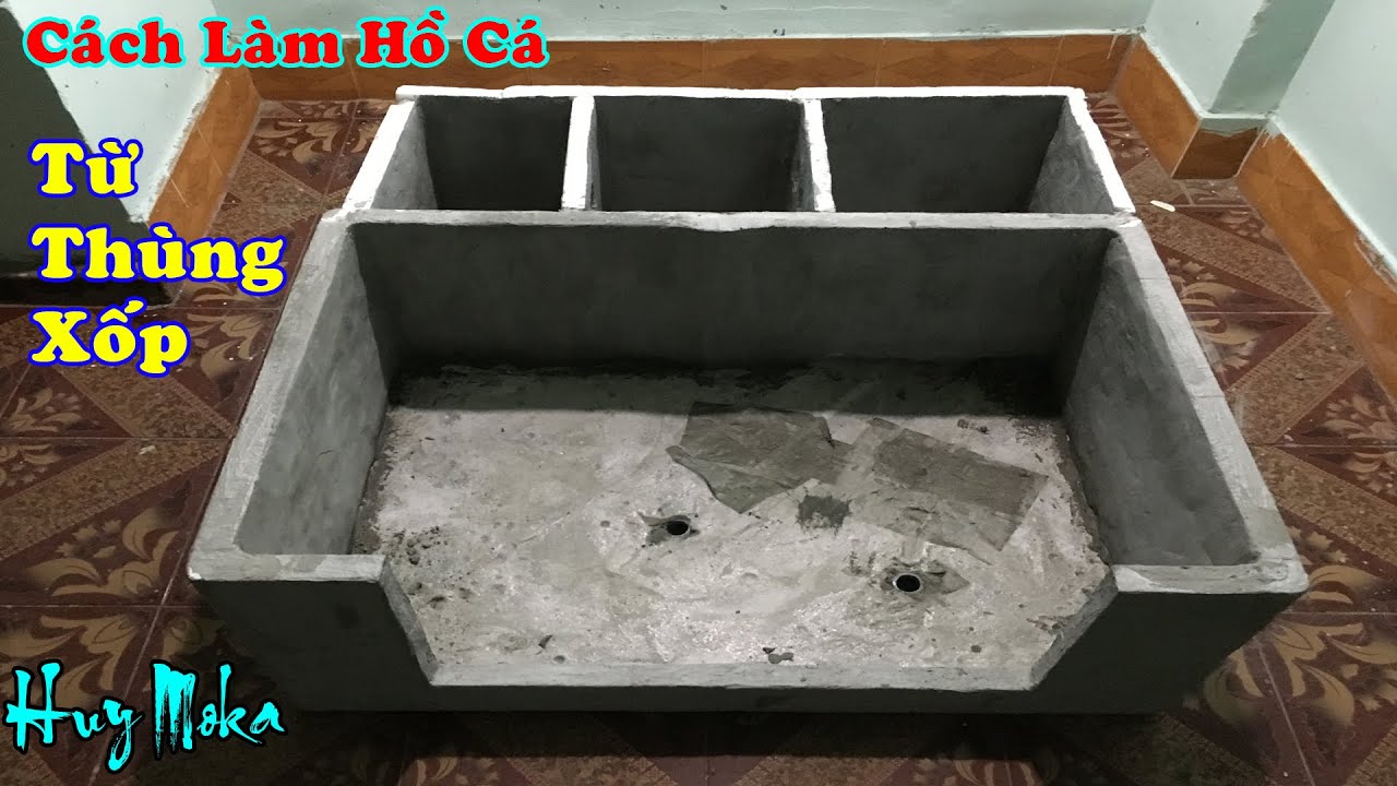 Making foam koi lake - Cách Làm Hồ Koi Mini Bằng Thùng... - youtube