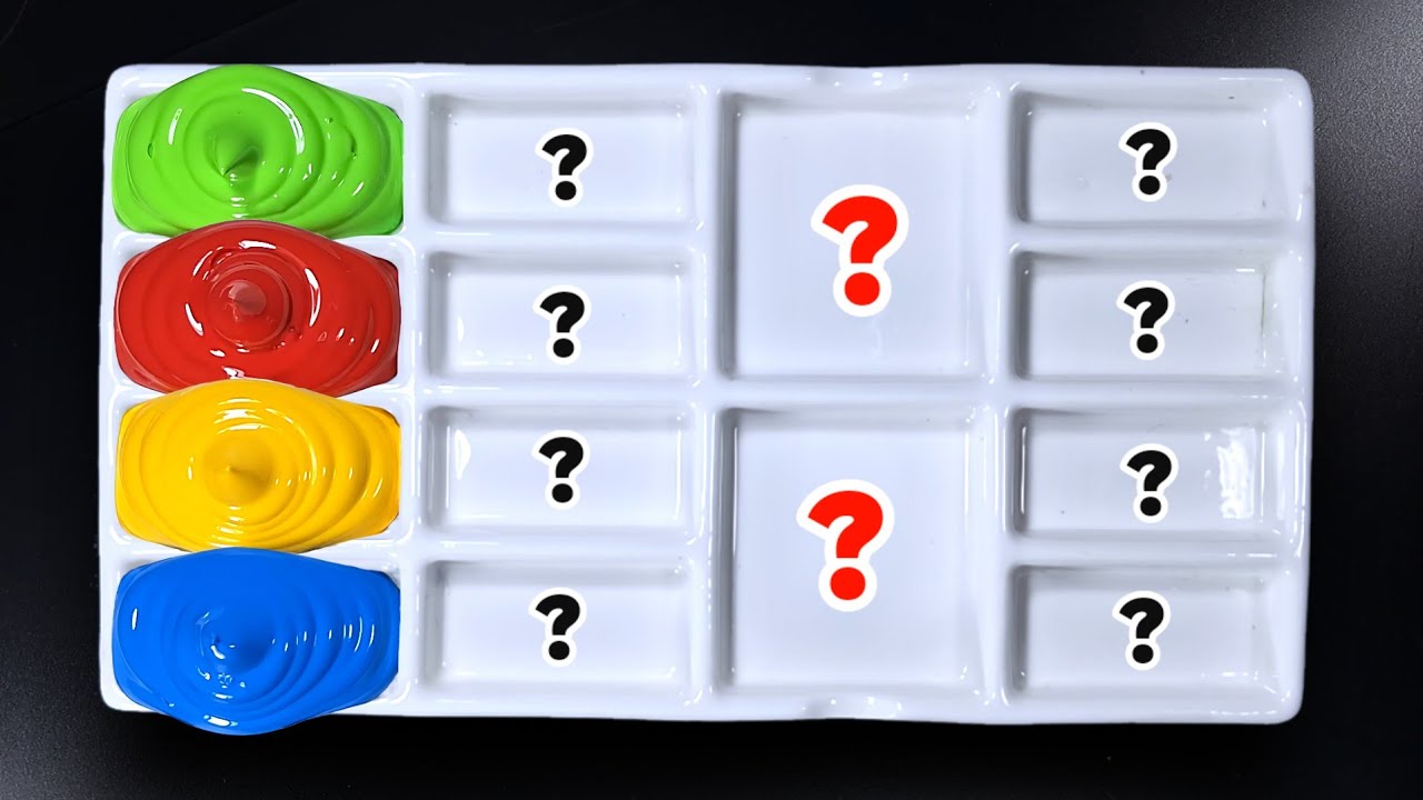 How to Making 14 Magical Colors from 4 Primary Colors | Satisfying Color Mixing