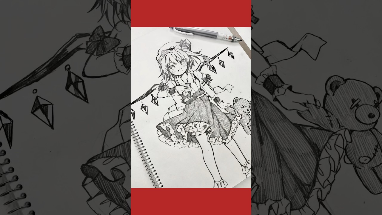 フランちゃん描いてみた#東方project #フランドールスカーレット