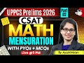 UPPCS PRE 2026 | CSAT Maths ( MENSURATION PART 2 ) With PYQs + MCQ's | Ayushi Ma'am | UPPCS StudyIQ