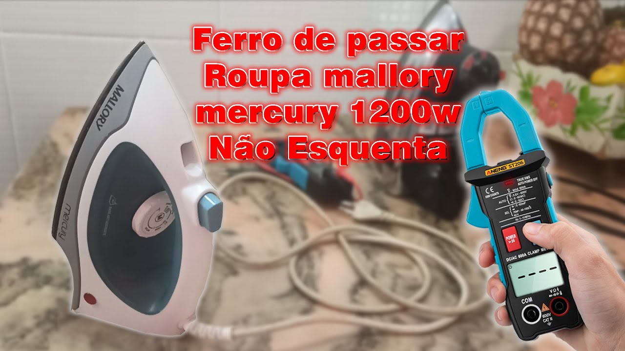 Ferro de passar Roupa mallory mercury 1200w Não Esquenta