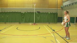 A bounce pass in Netball