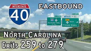 Interstate 40 North Carolina (Exits 259 to 279) Eastbound