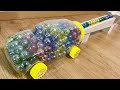 マーブルラン ASMR ♫ スケルトンカー & HABAウェーブ&ストレートスロープ & 小さな大工さんスロープ