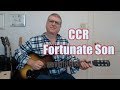 Fortunate Son by CCR (Guitar lesson with TAB)