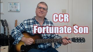 Fortunate Son by CCR (Guitar lesson with TAB) chords