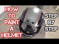 How To Spray Paint A Helmet Step By Step - DIY CUSTOM PAINTED MOTORCYCLE HELMET TUTORIAL - Two Tone