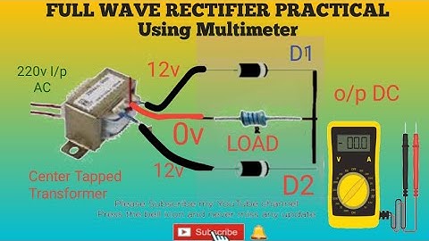 Convert AC to DC using center tapped rectifier