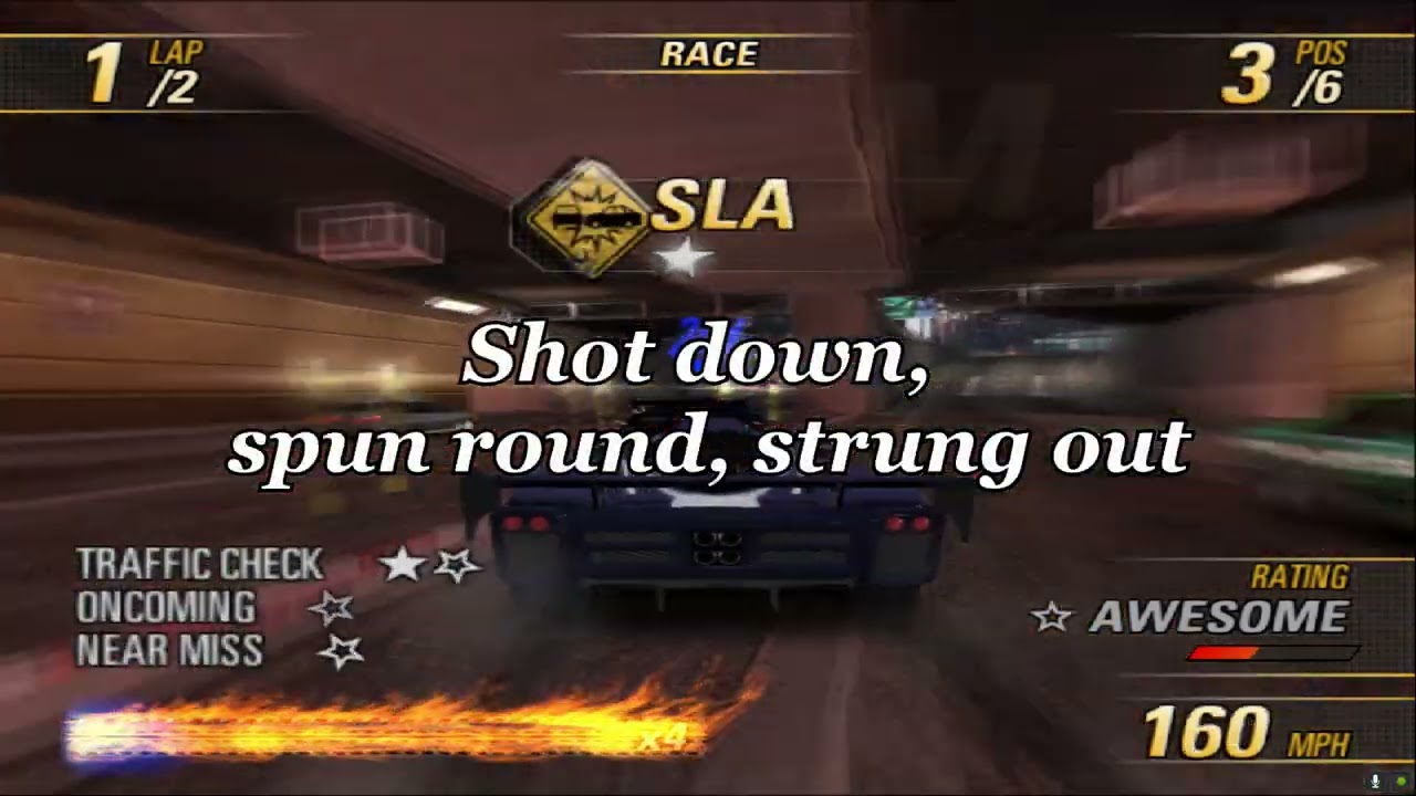 Burnout Revenge OST - Shot Down - Nine Black Alps With lyrics