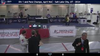 A3- V70 Men's Epee (Gelnaw V Moreau) - Div 1 and Para National Championships and April NAC - 2024