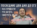 ✓ Последние два дня до ЕГЭ: прогнозы; смотреть ли вариант ДВ? | трушин ответит #090 | Борис Трушин