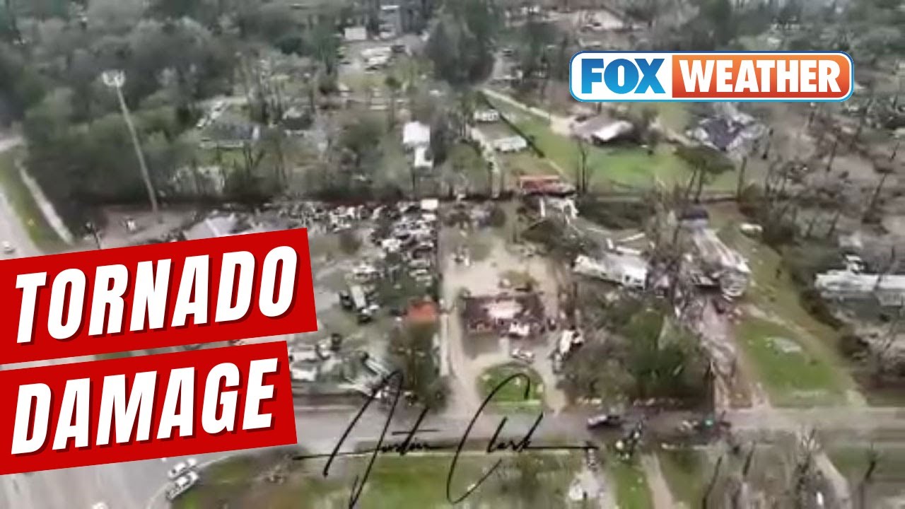 Tornado Damage Seen Near Houston - YouTube