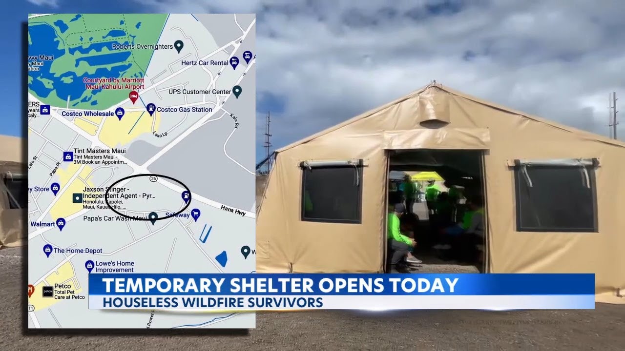 Shelter opens for Maui wildfire survivors to provide temporary relief and support