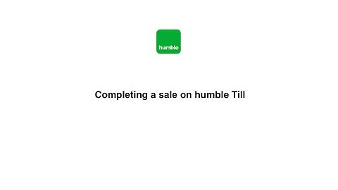 Completing a sale on your humble Till iPad Point of Sale