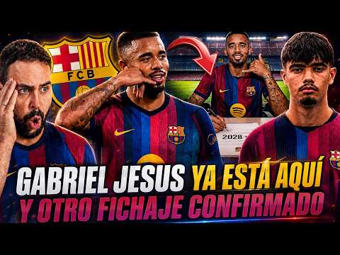 🚨GABRIEL JESUS YA ESTÁ en BARCELONA ¡NUEVOS DATOS! - OTRO FICHAJE SORPRESA del BARÇA ¡LOCURA!