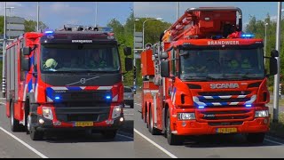 Prio 1 TS 20-9432 + HW 20-9451 Brandweer Tilburg met spoed naar Brand Woning Heubergerstraat Tilburg