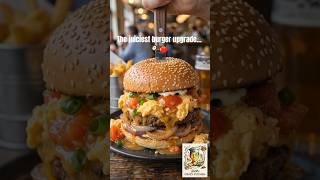 BURGER with tomato egg stir fry #foodshorts