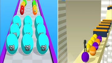 ▶️ Ball Run 2048 🆚 Stack Rider  - All Levels Gameplay Android,ios