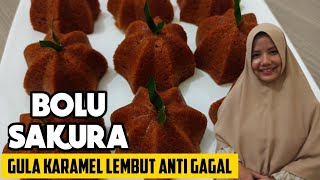 Download Lagu RESEP DAN CARA MEMBUAT BOLU SAKURA GULA KARAMEL LEMBUT ANTI GAGAL MP3