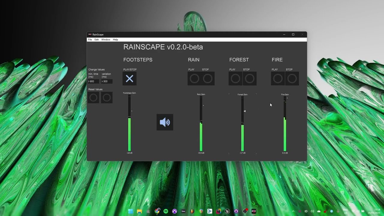RainScape v0.2.0-beta – Procedural Footsteps Soundscape Player for Max/MSP