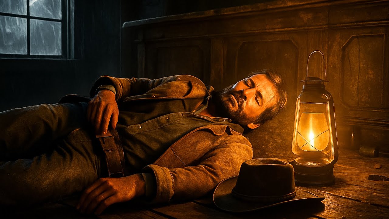 Sleeping Through the Storm in a Forgotten Saloon | Heavy Rain & Thunder for Deep Sleep (RDR2)