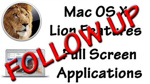 [Follow Up] Mac OS X Lion Features: Full Screen Applications Keyboard Shortcut