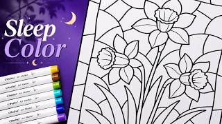 Day 1 Relaxing Floral Mosaic Coloring ASMR Alcohol Marker Sounds