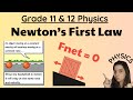 Newtons first law of motion grade 11 and 12 physics