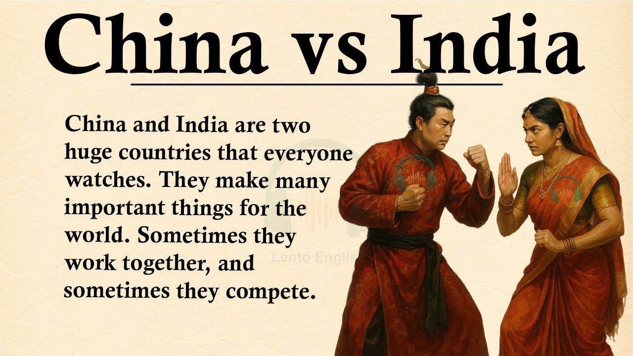 Китай против Индии || 🗺️Изучайте английский через историю, уровень 3 || Оцененный читатель 🎧