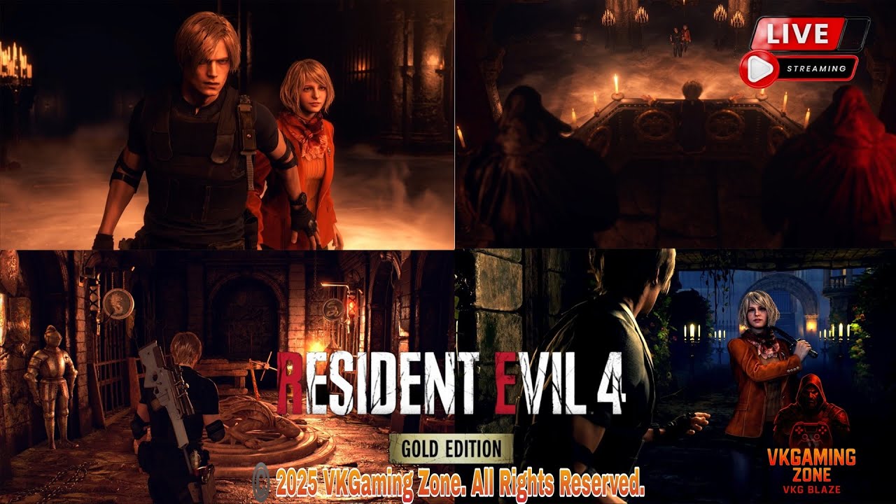 🔴 Live RE4 Remake | Part 4 Full HD 🎥| Castle Infiltration Begins🏰 | Leon vs Plagas | VKG YTC  😱🔥🤩🎮