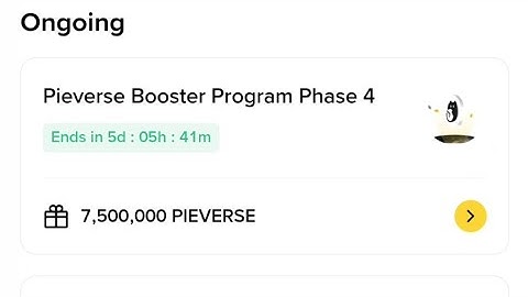 Pieverse Booster Program Phase 4 in Binance wallet