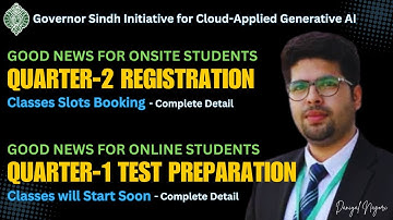 Quarter-2 Registration Complete Details | Good News for Online Students | Daniyal Nagori #giaic