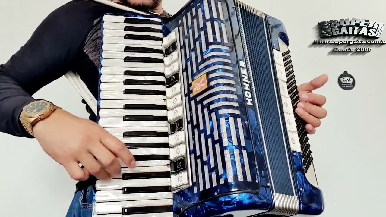 🪗 Acordeon Hohner 120 Baixos - Made in Alemanha 🇩🇪 - Polifônico.