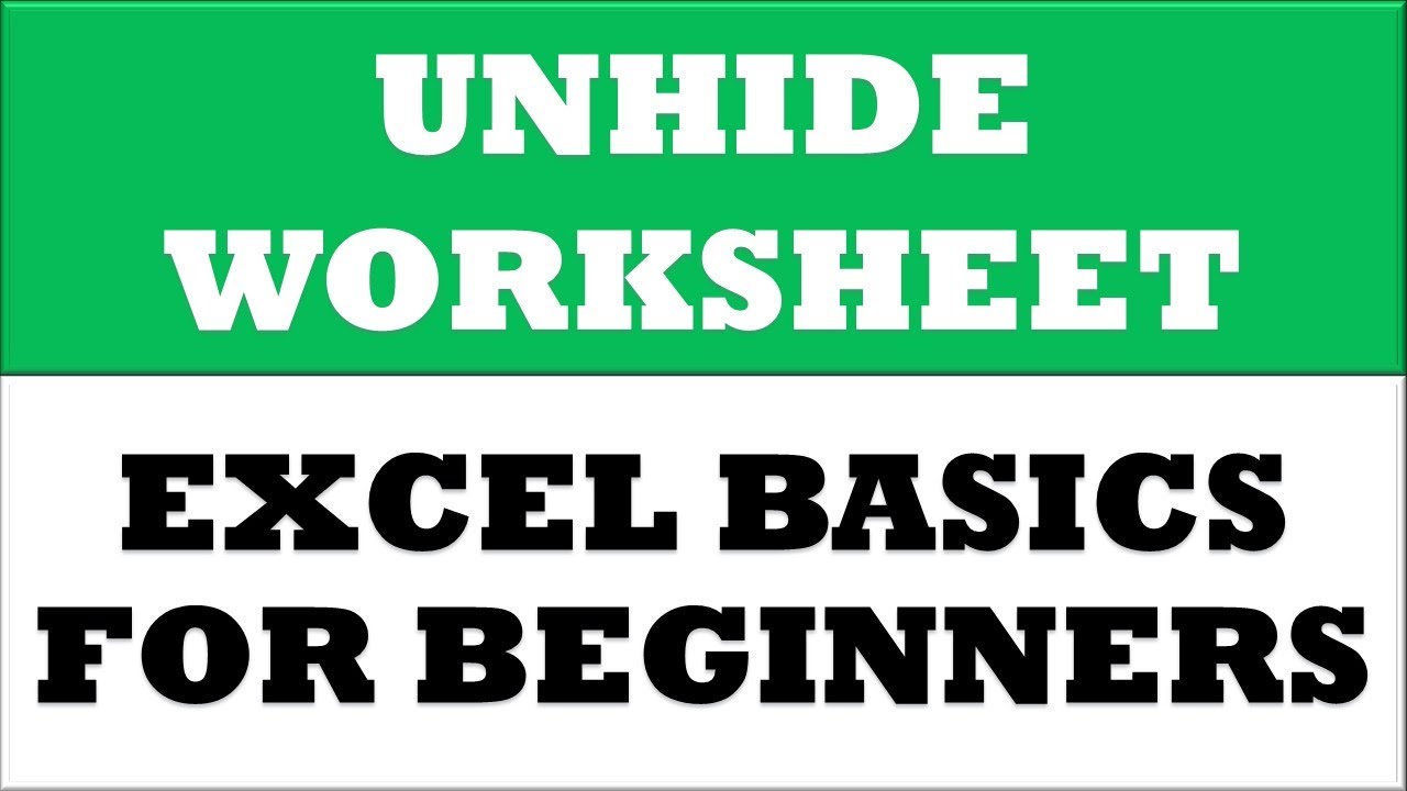 worksheet Unhide Worksheet how to unhide worksheet in ms excel 2016 youtube 2016