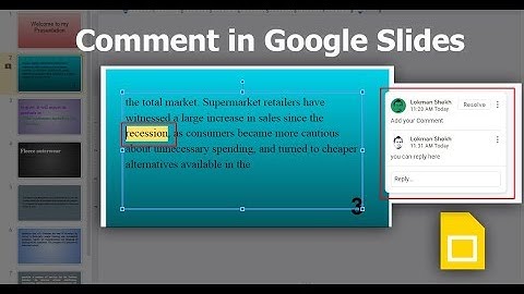 How to Add Comments in Google Slides Document