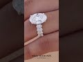 "Elegant Oval Cut Diamond Pave Engagement Ring: A Dazzling Choice for Your Forever!"