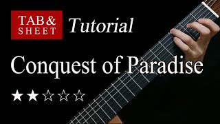 Conquest of Paradise (1492) - Fingerstyle Lesson   TAB