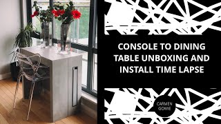 CONSOLE TO DINING - Extendable Dining Table Unboxing & Install - 📦 #Unboxed #familytime Profile
