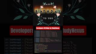 HTML CSS JS Happy Birthday Animation 🌸 | Flower Effect 🎂 #shorts #birthday