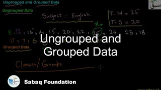 Ungrouped and Grouped Data, Math Lecture | Sabaq.pk